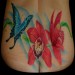Tattoos - Butterfly and flowers - 20698